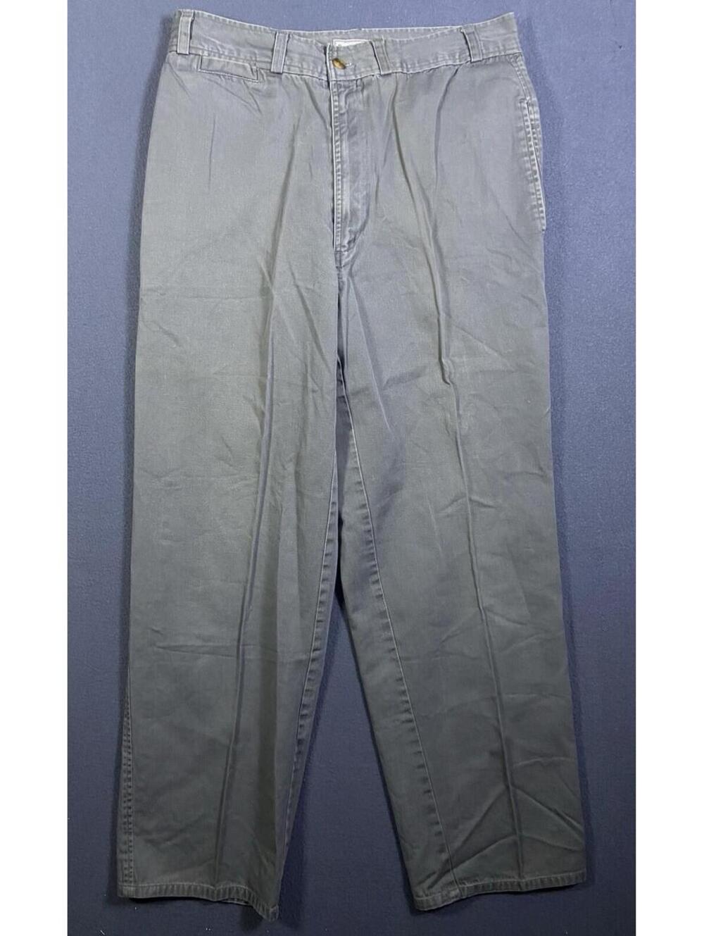 Vintage Bugle Boy Pants Mens Green 32x30 Act 30x28 Cuffed Hem Vintage Preppy Y2K